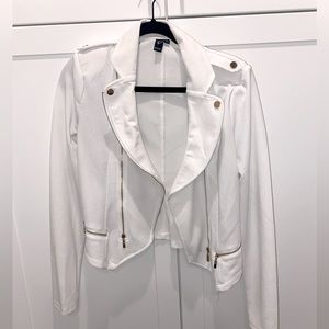 Windsor white moto jacket